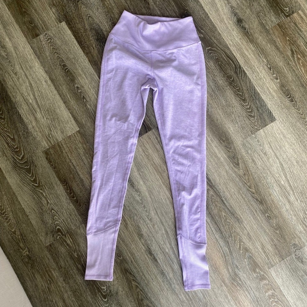 Alo Yoga Women's Purple Heather Alosoft High-Waist Goddess Leggings Size S